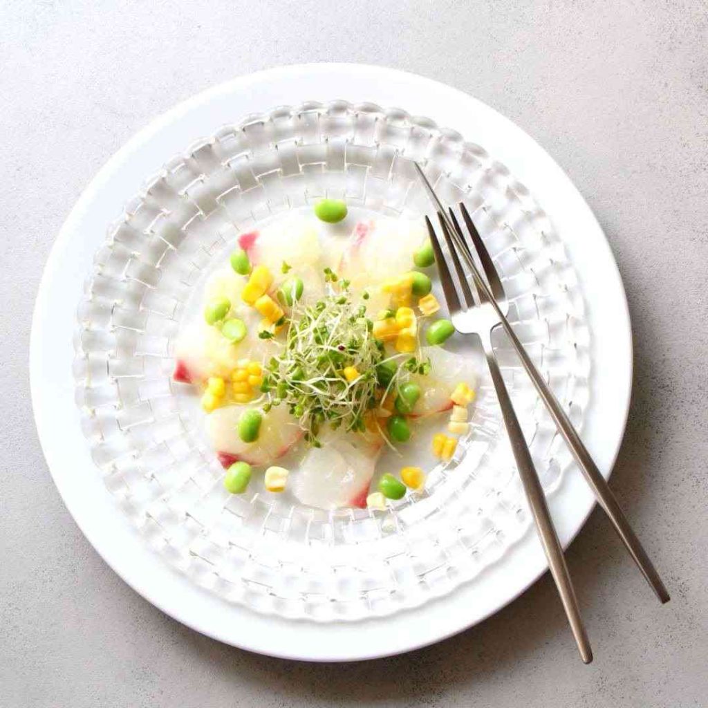 白身魚と夏野菜のサラダ仕立て